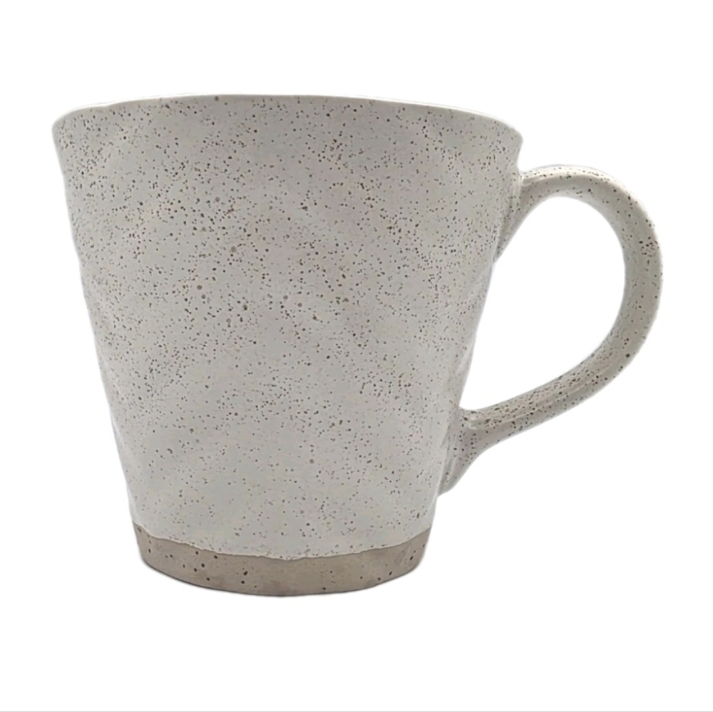 Pottery Speckled Chevron Mug Gift Rustic Modern Gourmet  Cup Farmhouse Stoneware